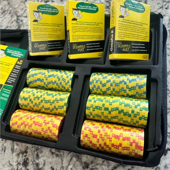 Poker Set For Dummies with Rule Books: Texas Hold'em 7-Card Stud Omaha 8 - Picture 12 of 15